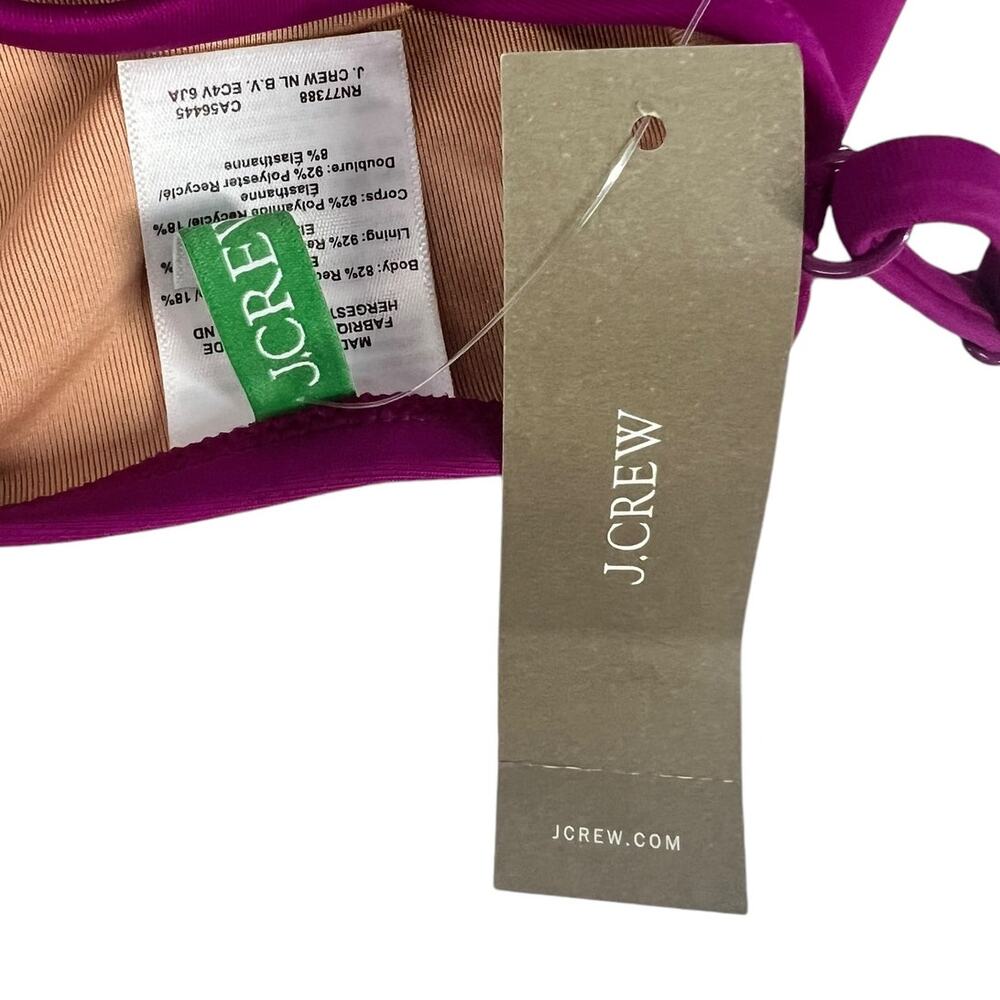J.CREW Balconette French Inspired Purple One Piece Swim Suit SZ 4 - Picture 9 of 11